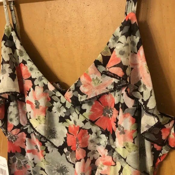 NWT Juniors No Comment Crista Asymmetrical Mesh Midi-Slip Dress size medium - Picture 6 of 11